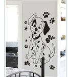 DECOR Kafe Decal Style Decal Style Dog Wall Sticker Wall Poster (PVC Vinyl, 58 X 96 CM)