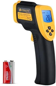 Etekcity Lasergrip 800 Temperature Gun-58℉ to 1382℉ with 16:1 DTS Ratio, High Laser Temp IR Tool for Cooking, Grill, Pizza Oven, Griddle, Engine, HVAC, Not for Human, Light Yellow