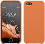 kwmobile Case Compatible with Apple iPhone SE (1.Gen 2016) / iPhone 5 / iPhone 5S Case - TPU Silicone Phone Cover with Soft Finish - Warm Apricot