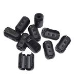 Topnisus [Pack of 10] Clip-on Ferrite Core Ring Bead Anti-interference High-frequency Filter RFI EMI Noise Suppressor Cable Clip (5mm inner diameter)