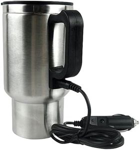 Car Electric Kettle,Heated Travel Mug 500ml 12V Water Heater - Car Water Heater, Stainless Steel Car Water Boiler, Electric Cup for Home, Car, Travel