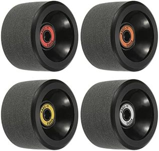 PATIKIL 65mm 78A Longboard Wheels with ABEC-11 Bearings, 4 Pack Soft Cruiser Wheels Street Wheels for Skateboards Skateboard Wheel PU Frosted, Black