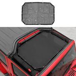 for Jeep JK Sunshade Mesh Top - JeCar Mesh Top Sun Shade JK Front Sunshade UV Protection for 2007-2018 Jeep Wrangler JK 2Door and 4 Doors