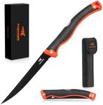 KastKing Folding Fillet/Fishing/Camping/Hunting Knife, Razor Sharp G4116 German Stainless-Steel Blade, Non-Slip Handles, 13 ½ inch overall Length, only 7 ½ inch folded, Includes Sheath