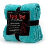 Snug Rug Special Edition Blankets Luxury Sherpa Fleece 127 x 178cm (50" x 70") Sofa TV Throw Blanket (Teal)