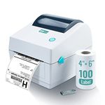 HotLabel M6 Thermal Label Printer -100 Bonus 4×6 Logistics Shipping Label Printer - Barcode Sticker Maker Machine, Direct, Jar Bottle Labeller, for Etsy Ebay Amazon Packages Postage Writer Windows Mac