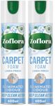 Zoflora Linen Fresh Carpet Freshener & Care Foam, Carpet Cleaner,Stain Remover Foam for Carpets and Upholstery, Neutralises Odours, Deep Cleans, Pet Safe, 1x 600 ml (Pack of 2)