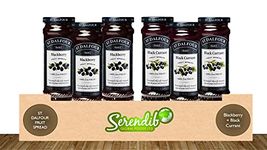 St. Dalfour 3 Pc. BlackBerry + 3 Pc. Black Currant | Fruit Spread | 284g Each | Old French Recipe | Made with Only Fruit Juice Concentrate