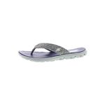 Skechers Women's Grey And Purple Open-back Slippers Flip Flop - 5 Uk (8 Us)