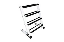 4 Tier 24" Dumbbell Rack Each Layer Hold 2-3 Pair Dumbbells