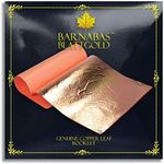 Barnabas Blattgold - Professional Quality Genuine COPPER Leaf Sheets, 25 Sheets, 5.5 inches Booklet