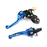 SUO Stoer 7/8'' 22mm ASV F3 Brake Clutch Lever Folding Fit for Motocross Motorcycle ATV Dirt Bike CR CRF YZF WRF KX KXF RMZ Enduro Handle Race (Color : Blue)