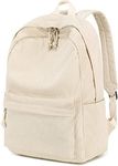 School Backpack for Teens Large Corduroy Bookbag Lightweight Girls Boys Casual High School College 17 inch Laptop Travel Bag, Beige, 17 inch, Classic