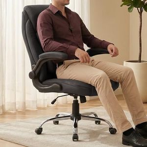 Frido 3D Posture Plus Ergonomic Chair | Adjustable Lumbar Support & 135° Recline | For Lumbar Pain & Posture Correction | Leather Chairs For Office Work, Home, Gaming | 150 kg Capacity (Premium Black)
