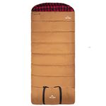 TETON Sports Deer Hunter Sleeping Bag; Warm and Comfortable Sleeping Bag Great for Camping Even in Cold Seasons; Brown, Right Zip