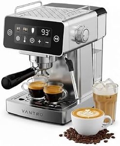 VANTRO Espresso Coffee Machine | 20 Bar Professional Pressure | 1500W | Stainless Steel Housing | Touch Control Panel | Adjustable Temperature & Extraction Time