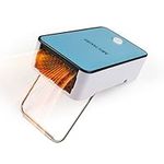 Portable Space Heater YUHICIDI Mini Electric Fan Heaters Safety Energy-Saving Air Warmer for Room Office Desktop (Blue)