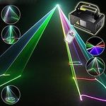 Sumger Professional DMX512 LED Stage Light RGB Laser Scanner DJ Disco Beam Stage Lighting Effect Laser Projector illumination Show Light Sound Activated with Remote for Festival Bar Club Party Wedding