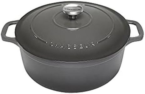 Chasseur Round French Oven, 24 cm / 4 Litre, Caviar - Made in France
