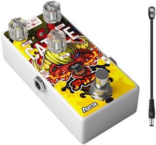 AZOR Fuzz Pedal Cattle Stylish Fuzz Guitar Effect Pedal with Pedal Power Cable,9V Battery Clip Converter Power Cable Snap Connector for Guitar Effects Pedal