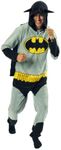 Bioworld Batman Superhero Men’s Union Suit With Cape & Hood-Small