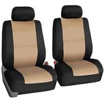 FH Group FB083BEIGE102 Beige-Half Neoprene Bucket Seat Cover Airbag Compatible