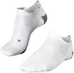 FALKE Women's RU5 Race Invisible Running Socks, Breathable Quick Dry, No Show, Ultralight Cushion, Athletic Sock, White (White-Mix 2020), 9.5-10.5, 1 Pair