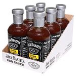 Jack Daniels Honey BBQ Sauce, Gluten Free, Delicious Marinade, Honey Barbecue Dipping Sauce, No Preservatives, Pack of 6 x 553g, Barbecue Sauce Bottle (Multipack)