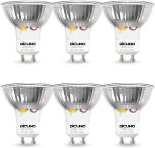 DiCUNO Lampadina LED GU10, 5W, Bianco naturale 4000K, Equivalente alogeno 50W, per faretti, 500lm, Non dimmerabile, 220-240V, Fasci larghi 120 °, 6 Pezzi