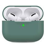 AHASTYLE AirPods Pro Case Protective Cover [Front LED Visible] Compatible with Apple AirPods Pro 2019 (Without Carabiner, Pine Green)