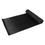 Rubber Matting Roll, 3mm Thin Non Slip Anti Fatigue Black Floor Mat (1m Length)