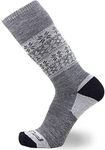 Pure Athlete Kids Alpaca Ski Socks – Warm Wool Ski Sock for Boys and Girls – Skiing, Snowboarding, Cold Weather, Winter (Gray - 1 Pair, XS/S)