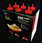 Kitchen Equipment Pack of 6 Sleeves Squeezy Sauce Red Bottles 680ml / 24oz