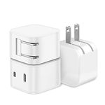 3-Pack 18W USB C Fast Charger for iPhone 14/14 Plus/14 Pro/14 Pro Max/13/12/11/SE 2020 XS XR X 8, iPad, AirPods Pro, PD Type C Wall Block Charging Plug Cube Power Adapter Box USBC Brick