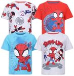 Marvel Spidey & His Amazing Friends Boys 4 Pack T-Shirt for Toddler and Big Kids