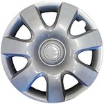 Simply SWT139P Car Wheel Cover, 15’’ Box of 4 Trims, Universal Fit Hub Caps Quick & Easy Installation, High-Impact Plastic Silver