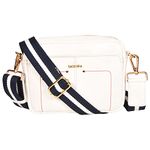 Sassora Genuine Leather Medium Women Sling Bag (White)