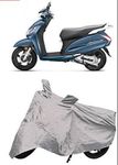 Rathi Trade Link - Universal Waterproof Bike Body Cover l Storage Bag Included. (Silver)