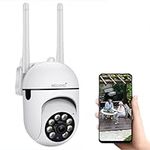 1080P Outdoor Security Cameras - 2.4GHz WiFi Cameras for Home Monitoring - 360° View - IP65 Waterproof Home Camera with Motion Detection,Full-Color Night Vision (No Memory Card)