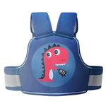 POLKA TOTS Two-Wheeler/Motorcycle Child Harness Safety Seat Belt with Adjustable Baby Carrier for Toddler Baby Kids (Dinosaur, Blue)