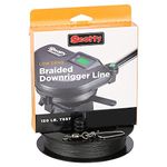 Scotty 2801K Low Drag Braid Downrigger Line, 150Lb Test, 300' Spool, W/Kit, Black