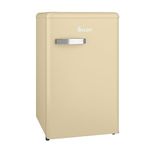 Swan Retro Under Counter Fridge with 77L Fridge Capacity, 13L Freezer Capacity, 1 Glass Shelf, 3 Door Shelves, 1 Salad Drawer, Cream, SR11035CNE