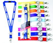 printedproducts Personalised Lanyard with Integrated Watch for Nurse, Care Assistance, Paramedic, Ambulance,Doctor x 1 (Green) (Hands Off ® Lanyard)