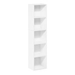 Furinno Luder Bookcase/Book/Storage, Organizing Shelves, 5-Tier Cube, White