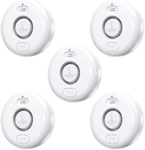 Fansitc Water Leak Detectors Sensor Alarm 5 Pack, 120dB Loud Water Leak Sensor, Wireless Sensitive Water Alarm, IP66 Waterproof Water Alert Device for Home Bathroom, Sink, Laundry, Window, Basement