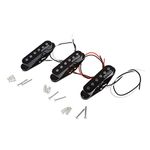 Wilkinson LOW GAUSS Vintage Tone Ceramic Single Coil Pickups Set for Strat Style Guitar, Black