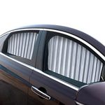 ZATOOTO Side Window Shade (2pcs), Magnetic Car Curtains for Privacy & UV Ray Blocking, Silver, Universal Fit for Passenger Cars