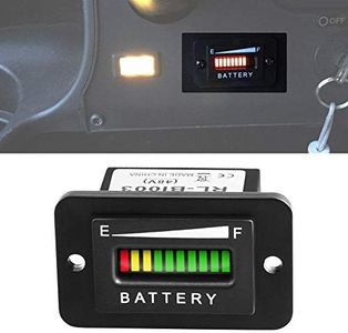 48V Battery Fuel Gauge Indicator, LED Battery Indicator Meter Gauge for Golf Cart,Fork Lifts, Floor Care Equipment, EZGO, Yamaha, Club Car
