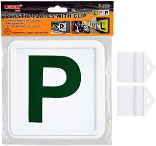 2Pcs Plastic Green P Plate Clips Holder Set Car Number License