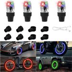 Car Tire Wheel Lights,Tire Valve Light,Car LED Lights,Car Atmosphere Lights,LED Tire Light,with Motion Sensors Colorful LED Tire Light Gas Nozzle,for Car Bicycle Motorcycles Accessories.(4 Pcs)